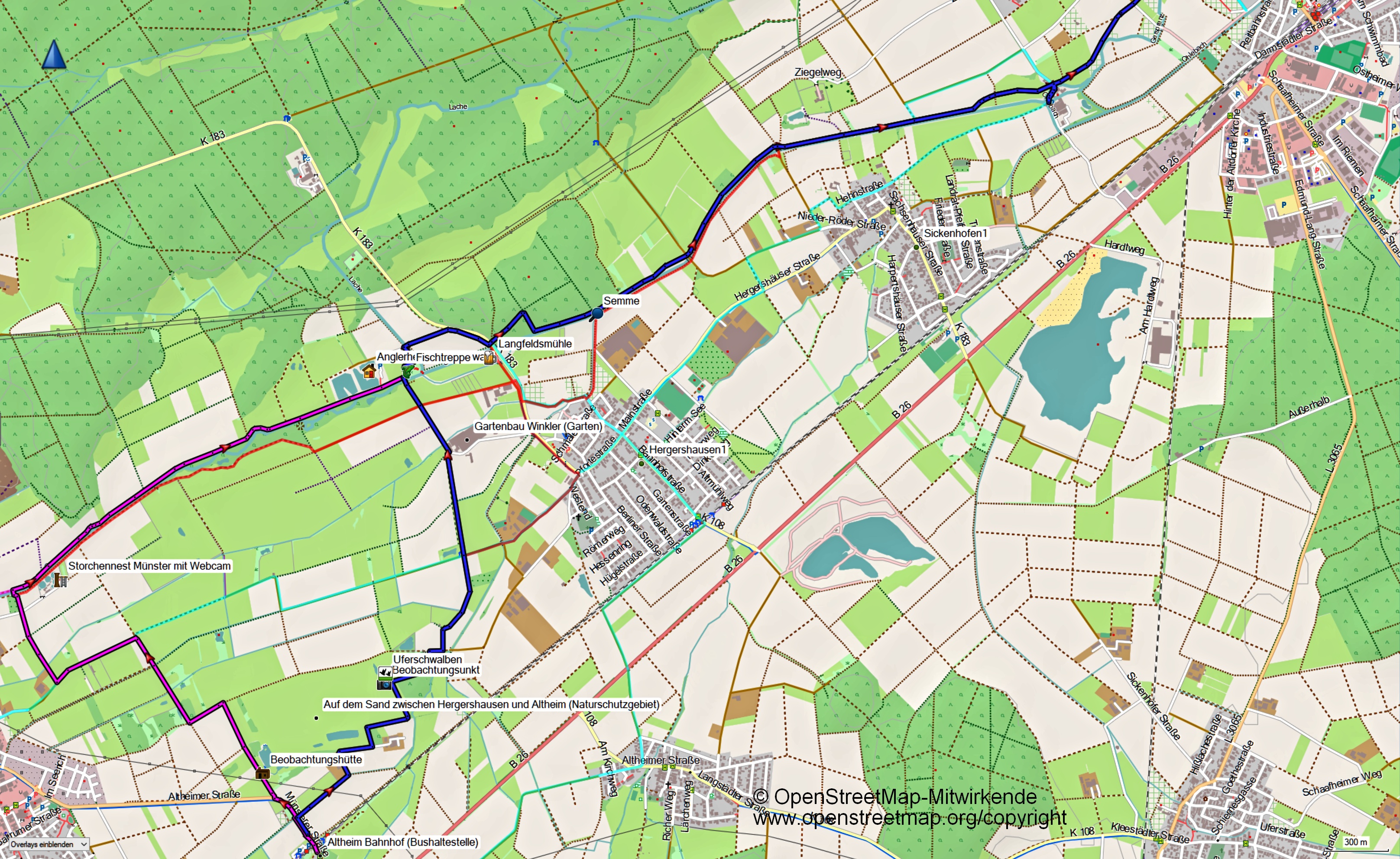 Gersprenz-Babenhausen Karte