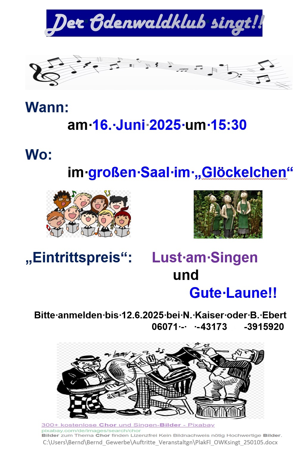 Plakat OWK singt